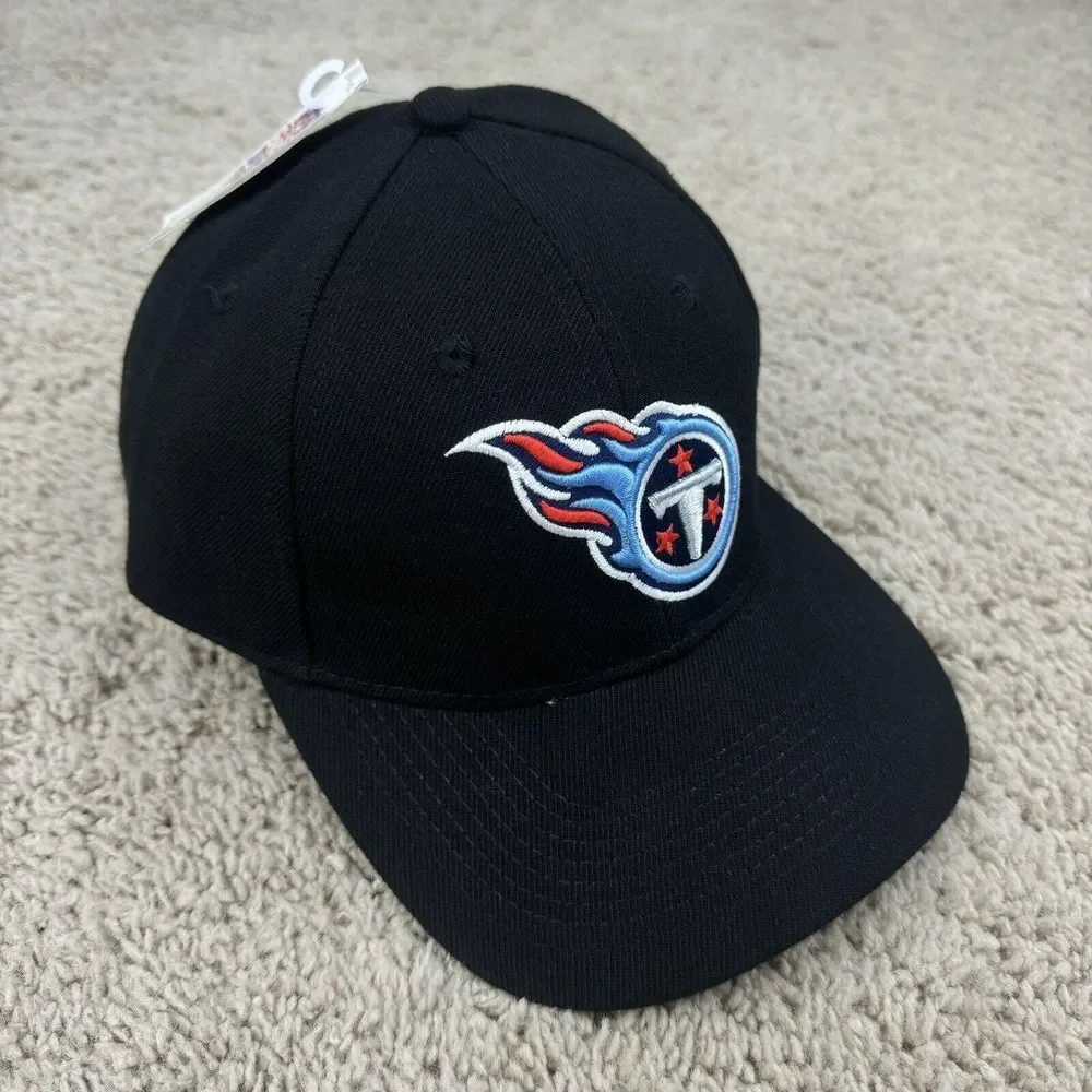 Tennessee Titans Hat NFL Game Day Adjustable Strap Black 3D Team Logo Vtg Cap‎